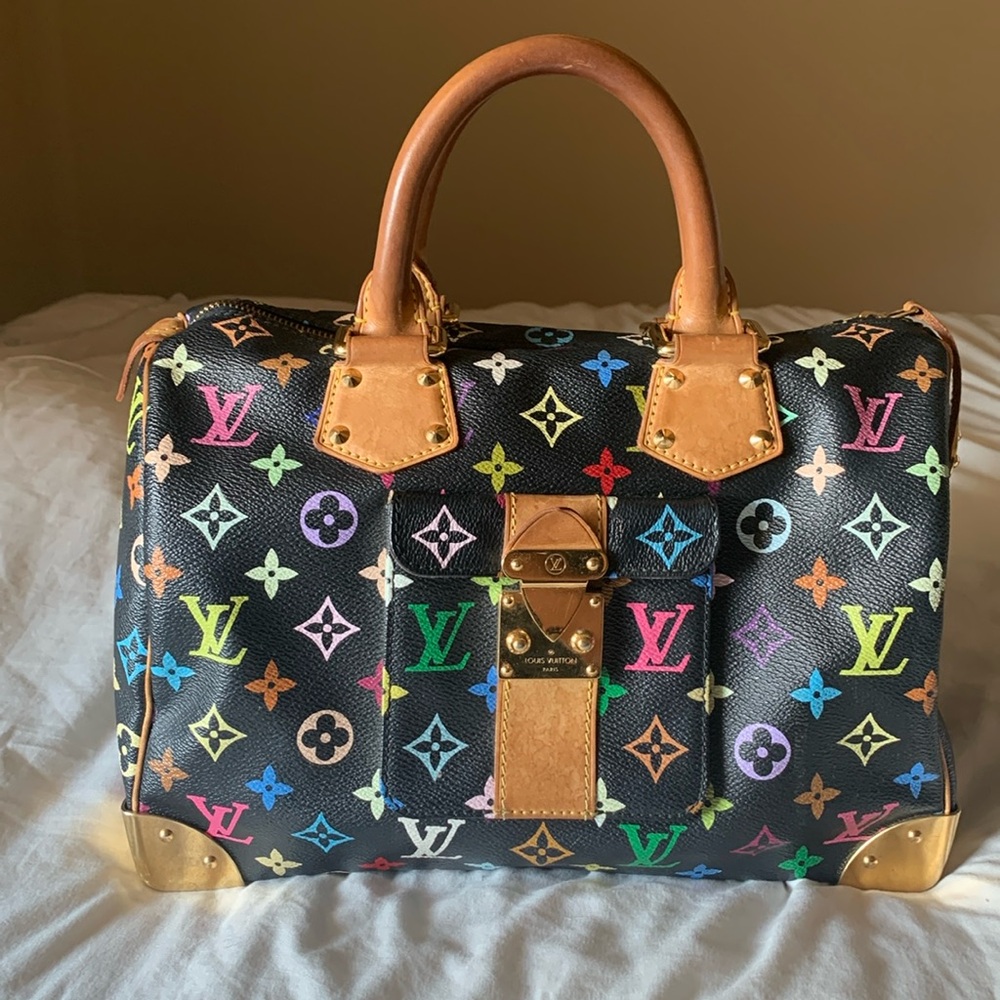 Louis Vuitton 
x Takashi Murakami 2003 Speedy 30 handbag Authentic